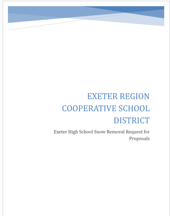 RFP Cover Page